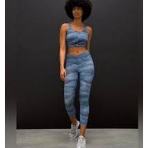 New NWT Soma WKND 24/7 Crop‎ Legging Balanced Blue XL Soft Comfort Cooling - Picture 1 of 8